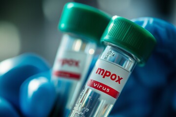 A test tube containing of the Mpox virus