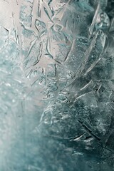 Poster - Close up of a frosty glass vase, great for winter or holiday scenes