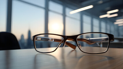 glasses on the table