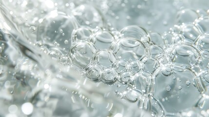 Poster - Close up shot of a cluster of water bubbles