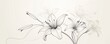 © Iswanto - Elegant Line Art Lilies on White Background.
