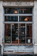 Aufkleber - A storefront clock on a retail building exterior