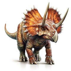 Sticker - Triceratops Isolated on white Background