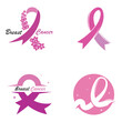 © amin - Breast cancer awareness,ribbon logo vector