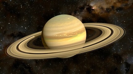saturn is the sixth planet from the sun and the second-largest in the solar system. it is a gas gian