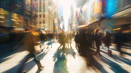 Canvas Print - Blurred City Street