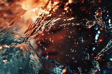 Aufkleber - A person swimming or floating in the water, possibly in a pool or ocean