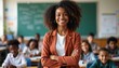 © ahmed - Positive learning environment with African American teacher on World Teachers' Day