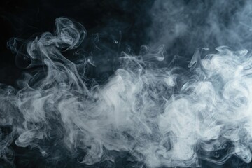 Poster - A close-up shot of smoke on a dark background