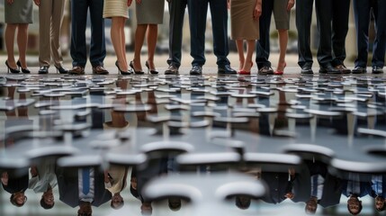 Poster - A group of people standing together, various ages and ethnicities