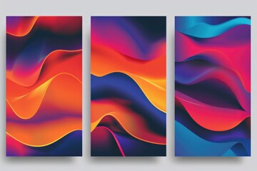 Poster - A collection of three banners with different colors and designs