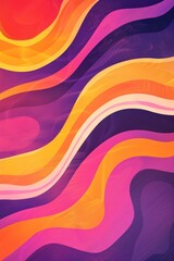 Poster - Abstract wave pattern on a deep purple surface