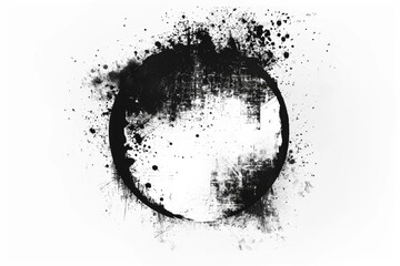 Aufkleber - A simple black and white image of a circle