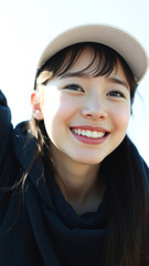 Canvas Print - Close-up Portrait of a Young Woman Smiling