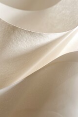 Poster - A close-up view of a white cloth with texture and folds, suitable for use in fashion or textile designs