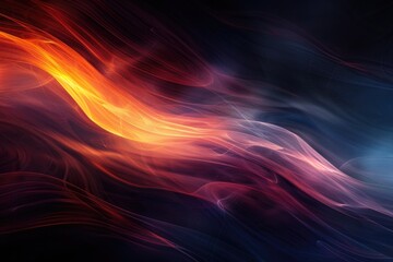 Poster - A vibrant and textured abstract design on a black background