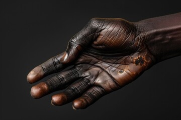 Poster - A close-up shot of a person's hand grasping an unknown item, suitable for use in various contexts where hands or objects need to be depicted