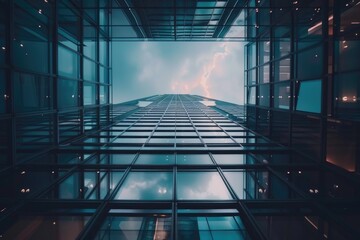 Poster - Tall building facade from street level