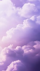 Canvas Print - Dreamlike abstract clouds in lavender gradient create serene ethereal atmosphere 