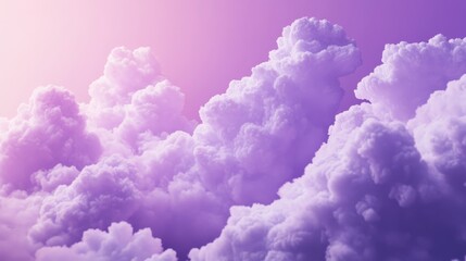 Wall Mural - Dreamlike abstract clouds in lavender gradient create serene ethereal atmosphere 