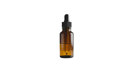 Glass dropper bottle serum isolated on white background