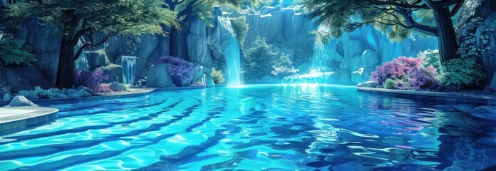 Wall Mural - Tranquil Waterfall Oasis