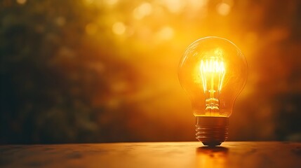 Poster - Conceptual image of a glowing luminous light symbolizing inner peace  The ethereal shimmering glow creates a tranquil serene atmosphere with ample copy space for background or wallpaper design