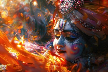 Poster - A close-up shot of someone dressed in a costume, perfect for Halloween or cosplay use