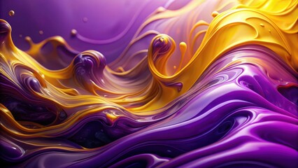 Wall Mural - Abstract purple and yellow liquid background , vibrant, colorful, dynamic, swirling, fluid, backdrop, artistic, texture, pattern