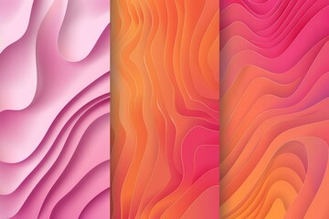 Poster - Three unique textured backgrounds with varying colors