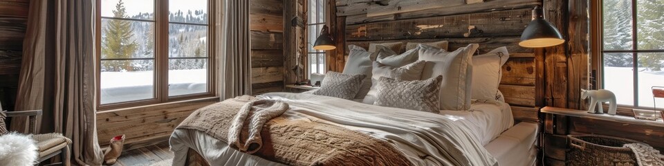 Canvas Print - Charming Country-Style Bedroom