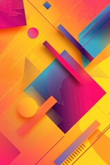 Poster - Colorful abstract background featuring geometric shapes