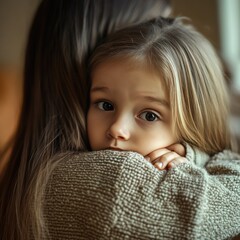 Parents comforting children during difficult times 