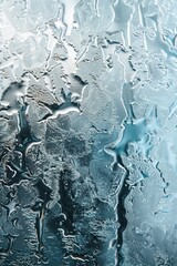 Poster - A close-up view of a window with raindrops glistening on the glass