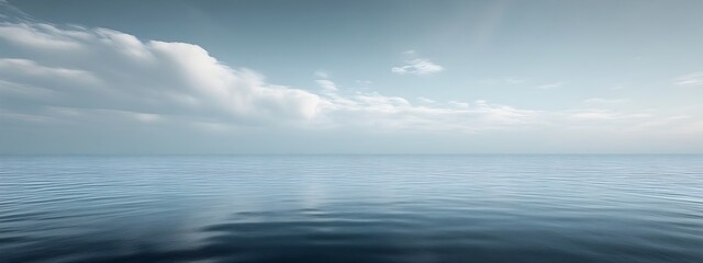 Poster - Tranquil Open Ocean Scene with Vast Sky