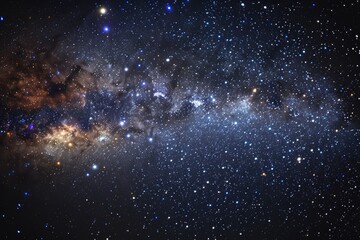 Poster - A cluster of stars shining brightly in the dark sky, perfect for use in astronomy-related projects or as a background for space-themed designs