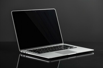 Poster - A laptop computer placed on a table