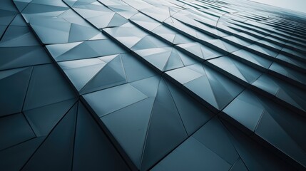 Poster - Close-up view of a building with a clear blue sky in the background