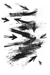 Aufkleber - Simple illustration of arrows in black and white, suitable for graphic design or conceptual art