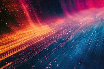 Aufkleber - Blurry image of colorful lights illuminating a dark room