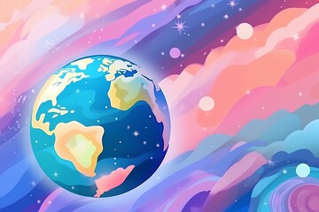 Wall Mural - earth in space