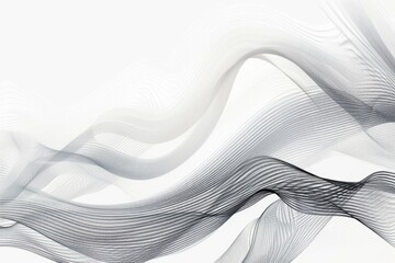 Poster - A simple, yet visually striking image of a wave of lines in monochrome