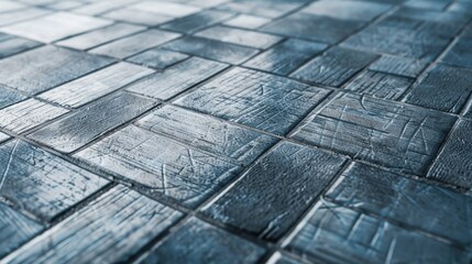 Wall Mural - A detailed view of a decorative tile pattern on a floor