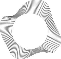 Circle liquid shapes made of lines with empty space for text