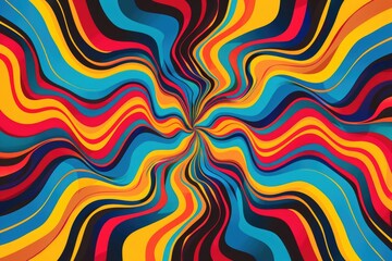 Poster - A vibrant and colorful psychedelic background