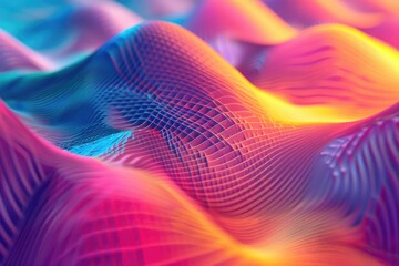 Poster - A vibrant and textured abstract background with bright colors