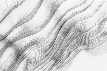 Poster - A monochromatic image featuring wavy lines, great for use in abstract art or design projects