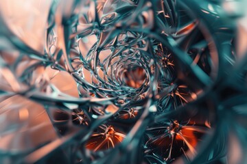 Poster - A detailed shot of a spiral pattern