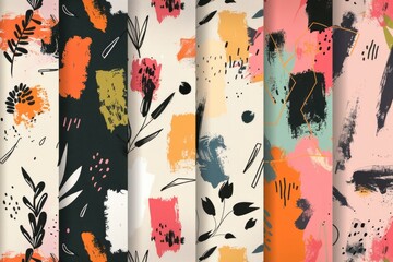 Poster - Various textile designs and textures displayed together