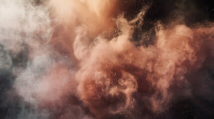 Poster - A close-up view of a dust cloud suspended in the air, ideal for use as a background or texture